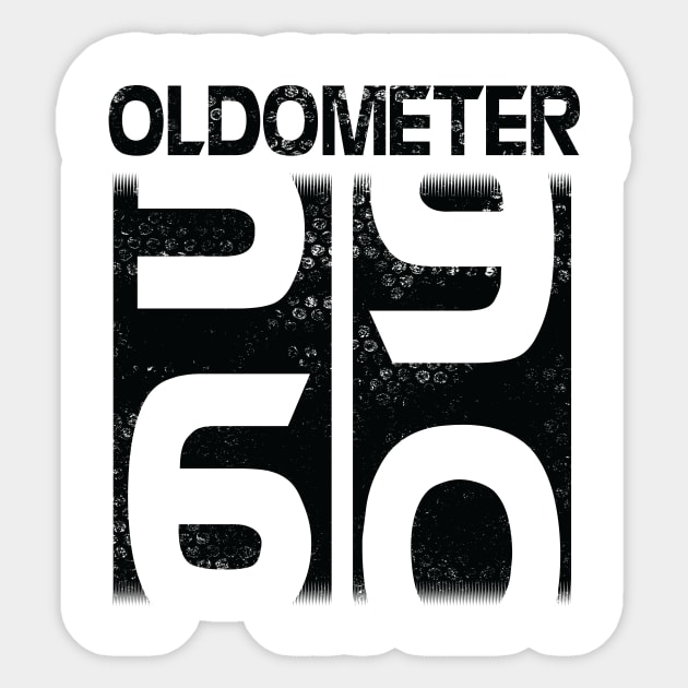 Oldometer Happy Birthday 60 Years Old Was Born In 1960 To Me You Papa Dad Mom Brother Son Husband Sticker by Cowan79